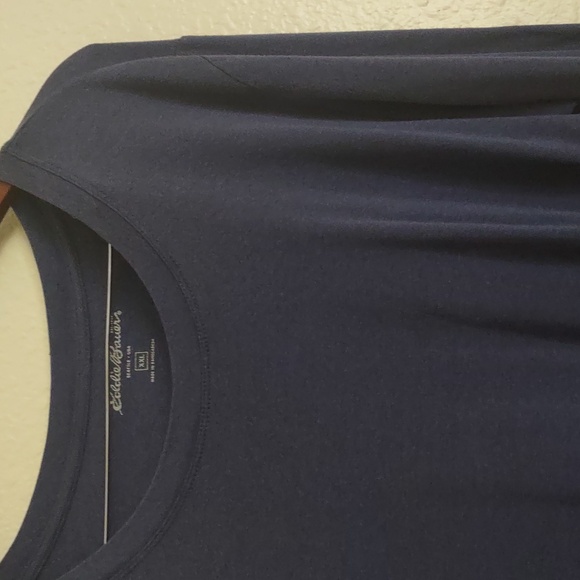 SLIGHTLY USED EDDIE BAUER COLOR BLUE SIZE XXL LONG SLEEVE 58% COTTON - Picture 4 of 9